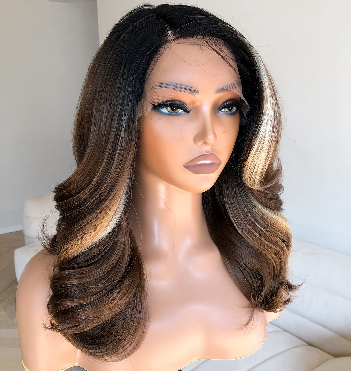 BlackSwern Honey Blonde Ombre Lace Front Wig Review