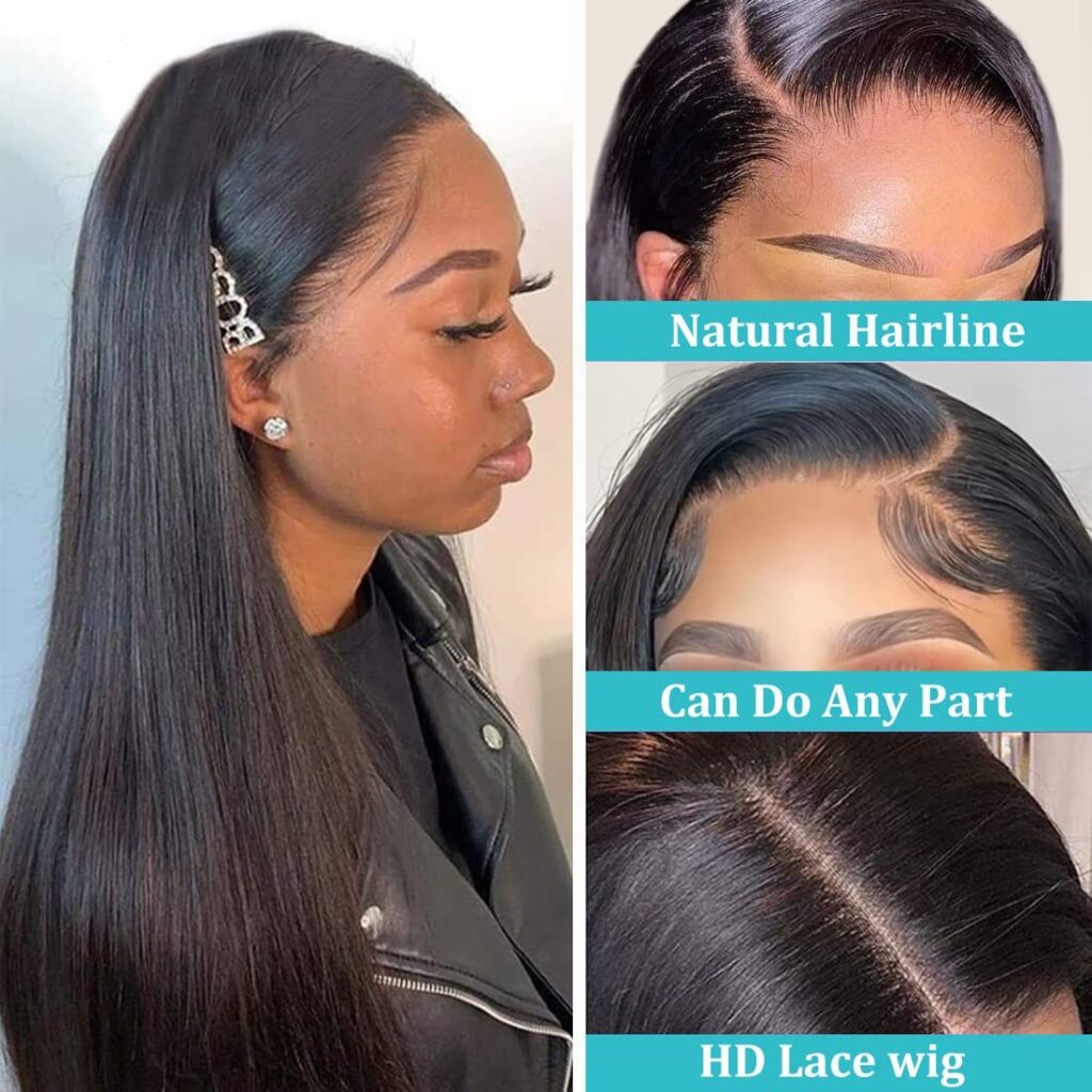 LHENDS 28 Inch 13x6 Body Wave Lace Front Wigs Human Hair Pre Plucked Glueless Wigs Human Hair 180% Density Body Wave 13x6 HD Transparent Frontal Wigs Human Hair Lace Front Wigs for Women