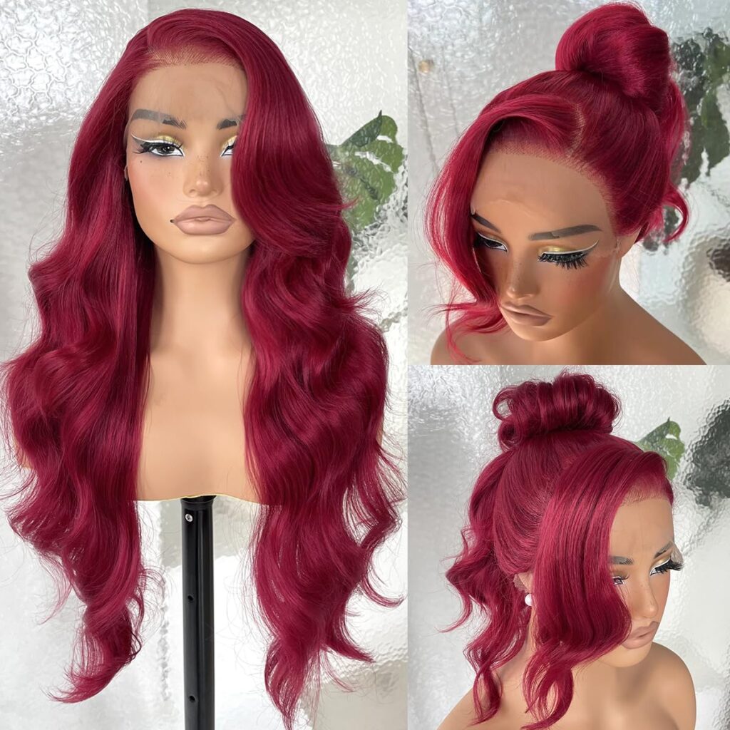 LOVSOUL 13x6 HD Glueless Lace Frontal Wigs Pre-Plucked, 200 Density Honey Blonde Sunkissed Highlights Synthetic Long Body Wave Lace Front Wig Ready to Wear, 26inch #4/27 Sunkissed Highlights