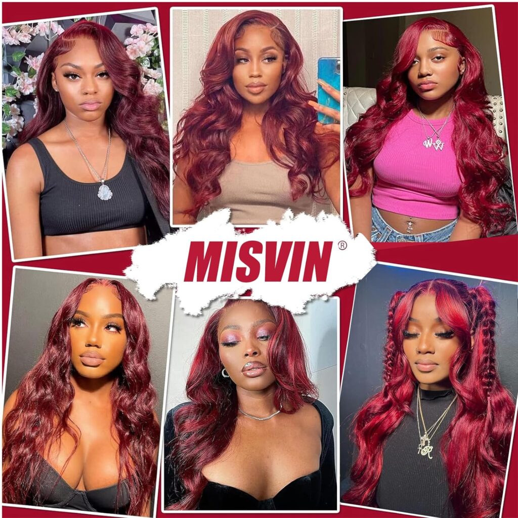 Misvin Body Wave HD Lace Front Wigs Human Hair Pre Plucked 28 Inch 180% Density 13x4 Glueless Frontal Wigs Human Hair Lace Front Wig with Baby Hair for Women Natural Black