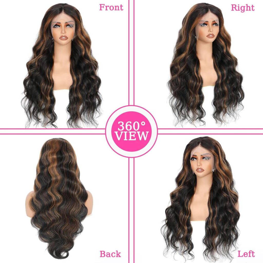 YELHADU Body Wave Lace Front Wigs Human Hair Pre Plucked 13x4 HD Lace Frontal Wigs Human Hair 180 Density Natural Black Wigs for Women Human Hair Lace Front Wig with Baby Hair Glueless 22 Inch