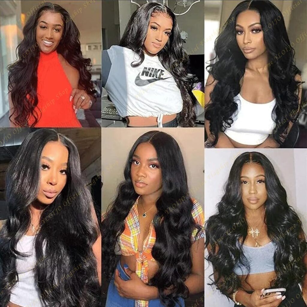 YLOIJO Body Wave Lace Front Wigs Human Hair Transparent Lace Frontal Wigs for Black Women Glueless Wigs， 26 Inch Human Hair Pre-Plucked with Baby Hair (Natural Color)