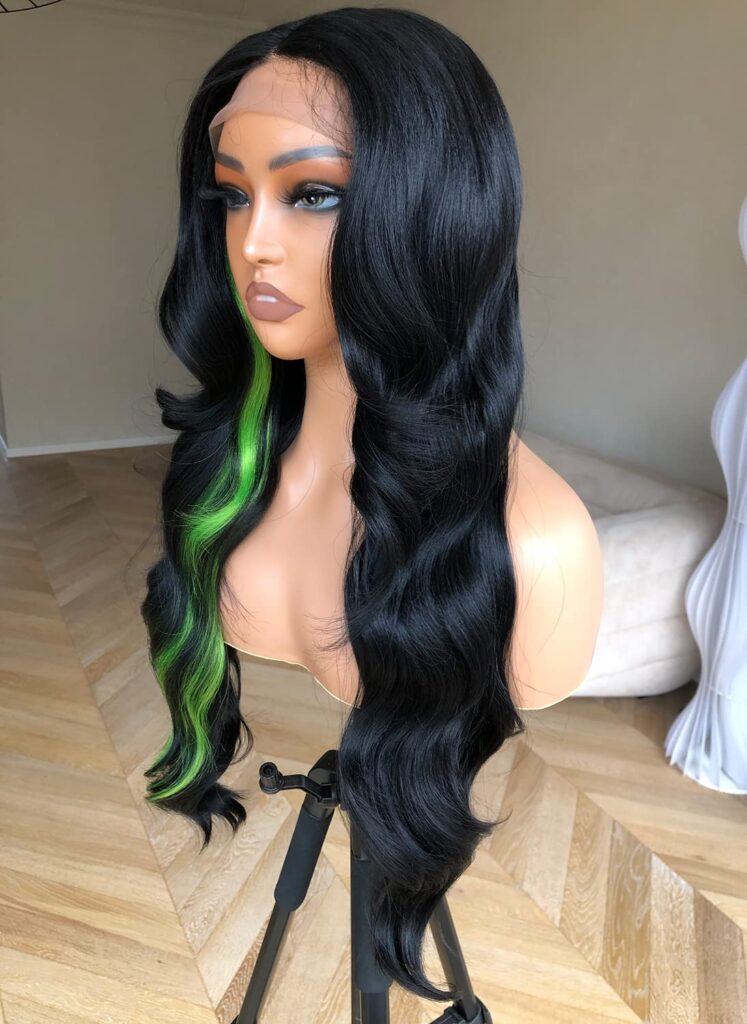 BlackSwern Body Wave Lace Front Wig, Glueless Wig Pre-plucked Pre-layered Pre-styled, Long Layered with Curtain Bangs for Black Women, Natural 24 232 grams