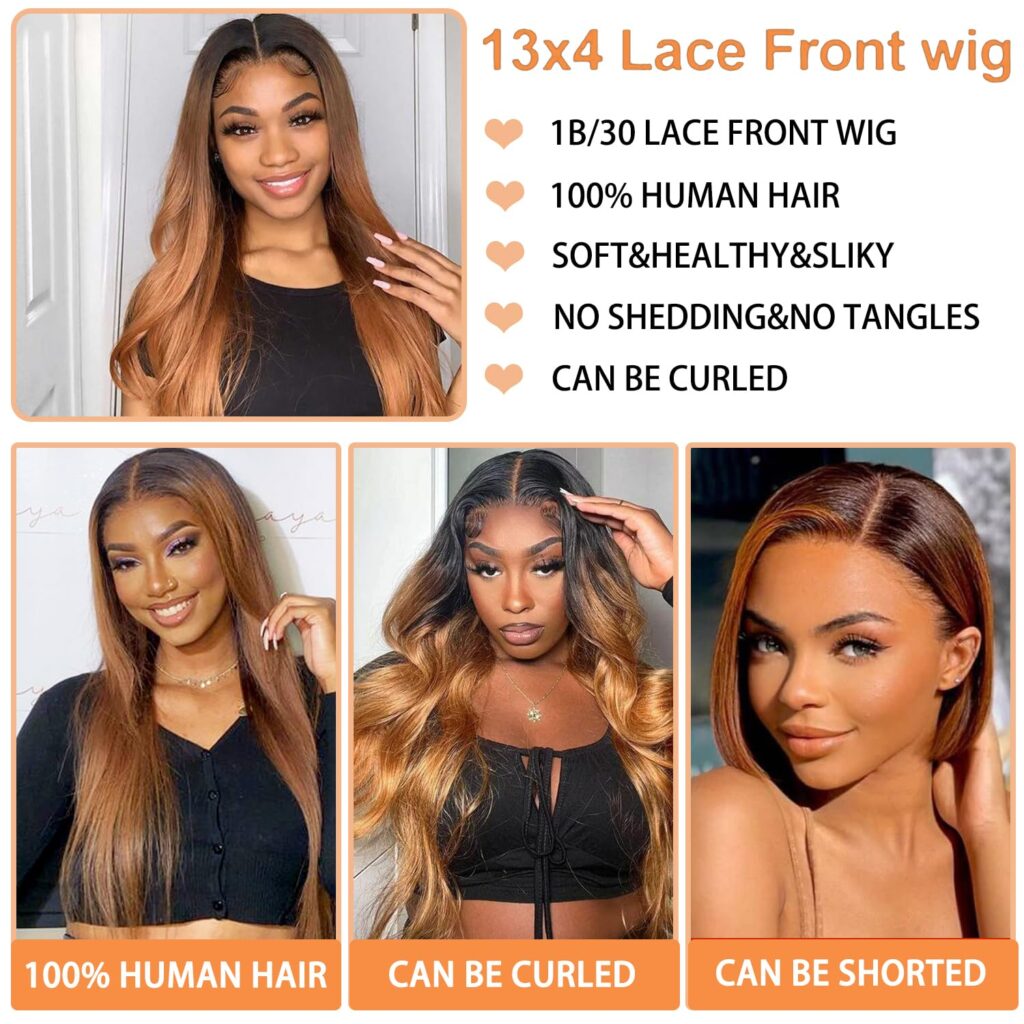 Lace Front Wigs Human Hair Pre Plucked with Baby Hair 160 Density 13x4 HD Transparent Straight Lace Front Wigs for Women Human Hair Glueless (22 Inch, Natural Color)