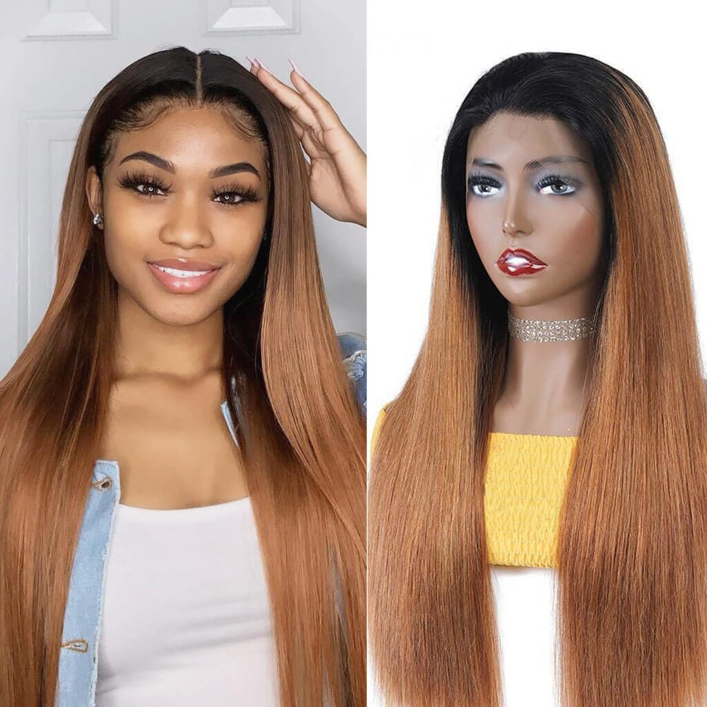 Lace Front Wigs Human Hair Pre Plucked with Baby Hair 160 Density 13x4 HD Transparent Straight Lace Front Wigs for Women Human Hair Glueless (22 Inch, Natural Color)