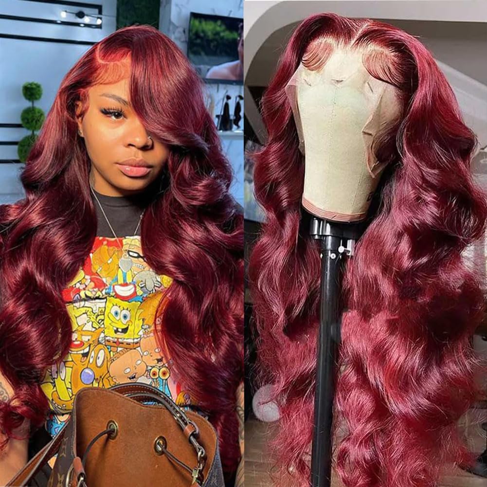 WRIVOX 99j Burgundy Lace Front Wigs Human Hair Review