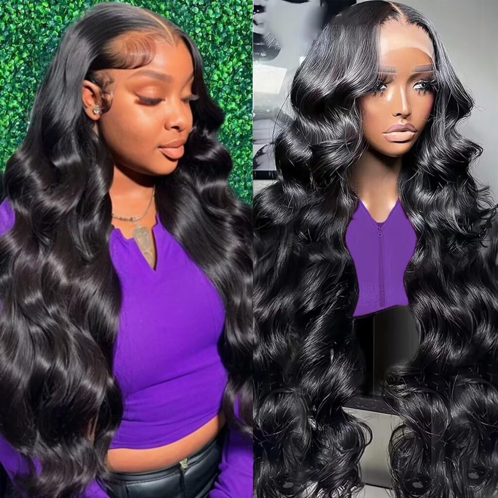 Xajwat 26 Inch Body Wave Lace Front Wigs Human Hair 180 Density 13x4 HD Transparent Lace Frontal Wigs Human Hair Pre Plucked with Baby Hair Glueless Wigs Human Hair for Black Women